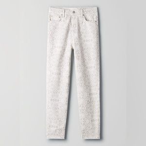 Aritzia Denim Forum Lola high crop in snake print